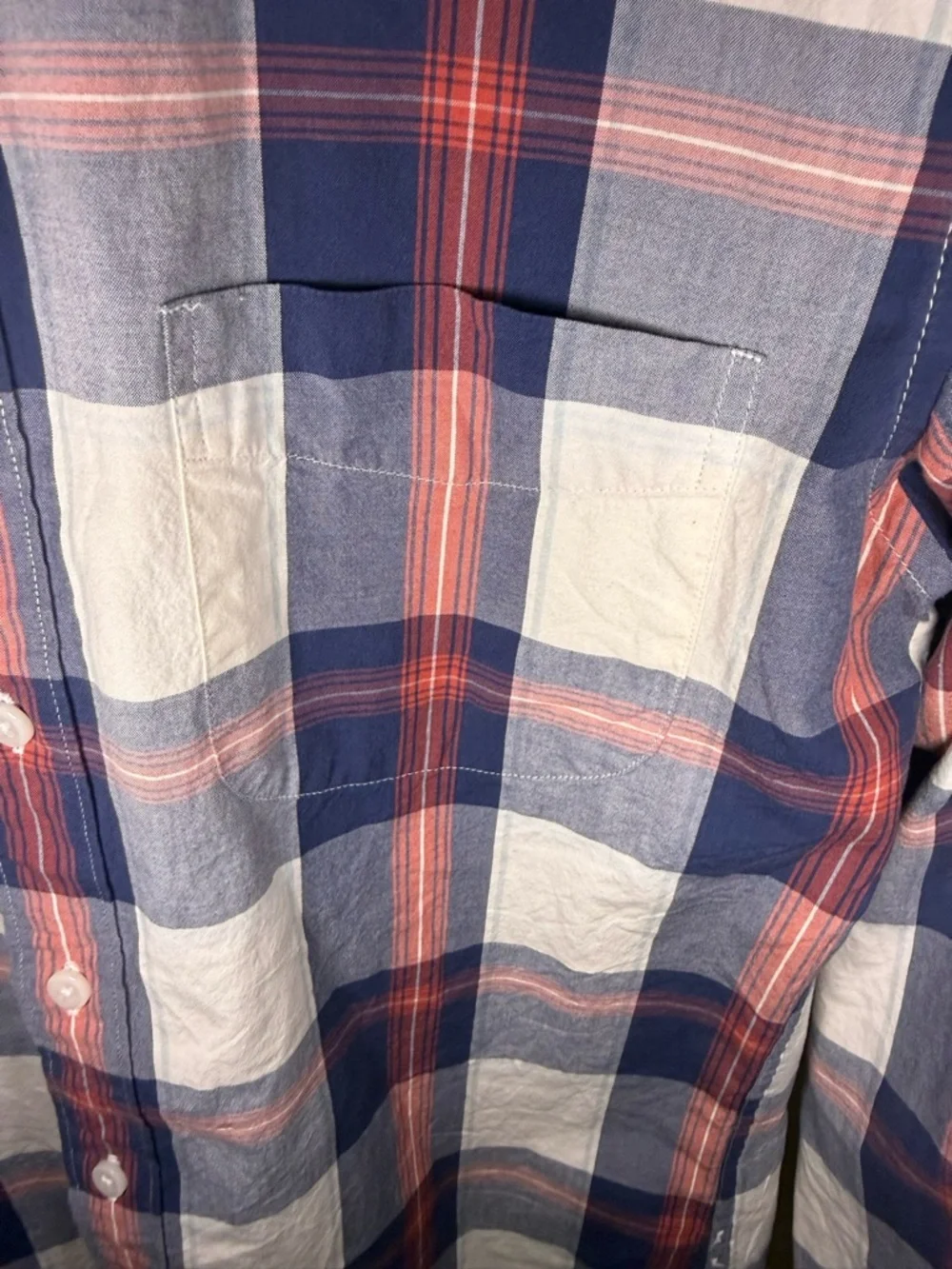 J.Crew Small Mens Plaid Button Down Shirt Slim Untucked Stretch Preppy Americana